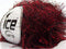 Red Black Extra Long Eyelash Yarn Ice Luxurious Fun Fur 50 Grams, 38 Yards......
