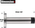 JQK Door Stopper, 304 Stainless Steel Thicken 1mm Sound Dampening Door Stop Bumper Wall Protetor 1 Pack, Brushed, DSB5-WN...