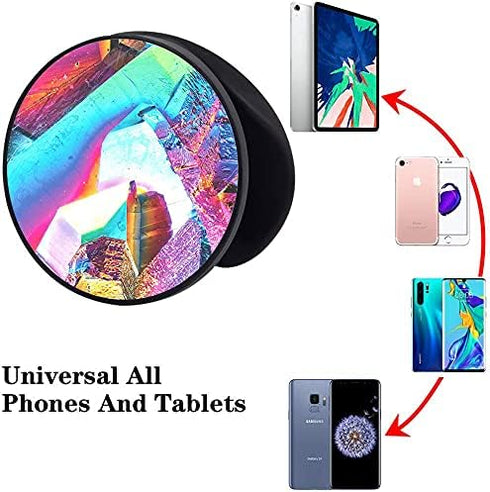 Multi-Function Cell Phone Stand,Colorful Marble Expanding Stand Grip for Smartphones and Tablets (4 Pack)...