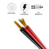BTF-LIGHTING 32.8ft/10m 2 Pin 20AWG LED Strip Light Ribbon Electrical Extension Cable Wire Red Black Stand Connection 2 Conductor Wire Line Cord f...