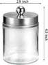 Amolliar Apothecary Jars Bathroom Vanity Organizer -Countertop Canister Jar with Storage Lid - Qtip Dispenser Holder Glass for Qtips,Cotton Swabs,...