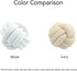 Ivory Knot Pillow Ball, Handmade Decorative Throw Pillow, Soft Round Knotted Cushion for Couch & Bedroom, Cute Home Decor, Braided Pillow for Livi...