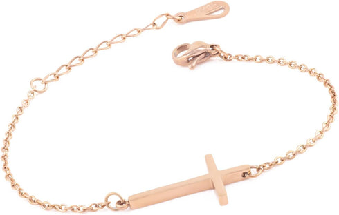 WDSHOW Sideways Cross Bracelets Rose Gold-Tone Silver-Tone...