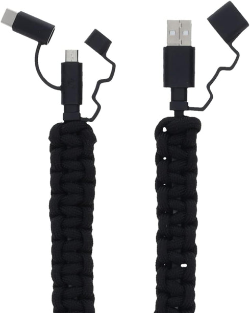 Scipio STPARADROID 2Ft Paracord Cell Phone Charging Cord Micro and USB-C(R) to USB Cable - 20ft Survival Cable Gamer Charging Cord Android Power C...