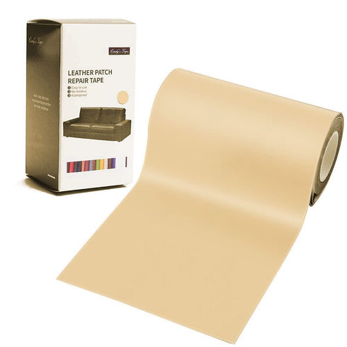 Leather Repair Patch Tape Kit Beige Tan 3 x 60 inch Self Adhesive Leather Repair Tape for Furniture, Car Seats, Couch, Sofa, Office Chair, Vinyl R...