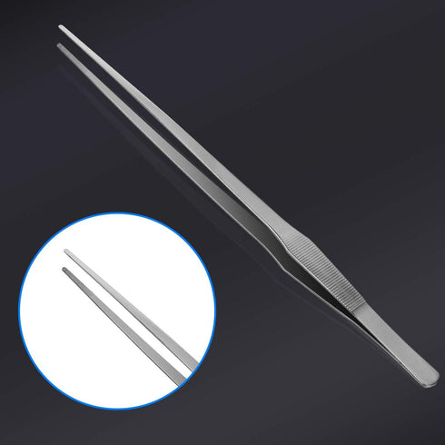 AHIER Kitchen tweezer Stainless Steel, 15inch Long tweezer with Precision Serrated Tips for Surgical, Cooking Pincette for Sea food, Bar Tweezer...