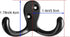 Coat Hooks Hardware, 10Pcs Wall Hooks Heavy Duty Hooks for Hanging Coats No Rust Double Robe Hook Wall Mounted for Key Towel Bags Cup Hat (Black)...
