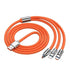 3 in 1 120W Fast Charge Cable, Zinc Alloy One Drag Three...