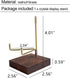 Adjustable Brass Crystal Display Stand with Walnut Base Mineral Specimens Display Stand Rock Display Easel Metal Display Holder for Stones Geodes ...