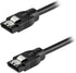 StarTech.com 24 Inch (60cm) Round SATA Cable - Latching Connectors - 6Gbs SATA Data Cord - SATA Hard Drive Power Cable - Black (SATRD60CM)...