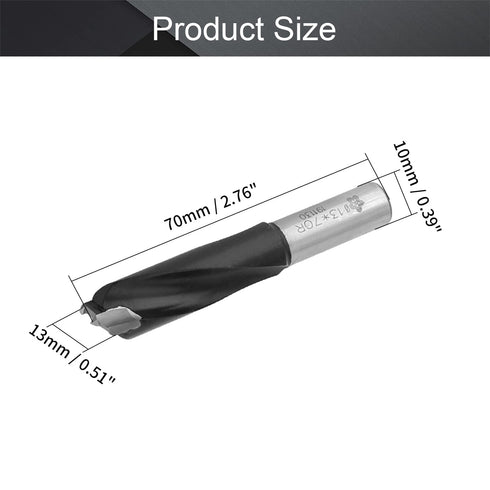 Utoolmart Brad Point Drill Bits for Wood 13mm x 70mm Forward Turning HSS Stubby Drill Bit with 10mm Shank for Woodworking Carpentry Drill Splinter...