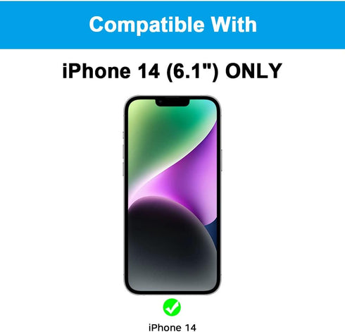 2 Pack Anti-Blue Light Screen Protector for iPhone 14/13/13 Pro (6.1 Inch), Blue-light Blocking 9H Tempered Glass Protective Film, Block Blue Ray ...