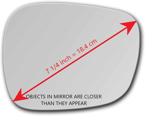 Fit Over Auto-Dimming Mirror Glass with Full Size Adhesive for BMW 2010-2014 X3 Passenger Side View Right RH - Check size in description...