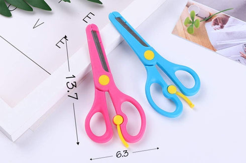 Loop Scissors for Children and Teens, Right and Lefty Support, Easy-Open Squeeze Handles Safety Scissors Toddler Safety Craft Scissors Student & C...