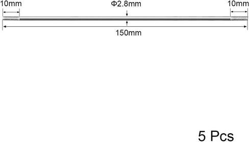 uxcell M3x150mm Pushrod Connector Stainless Steel Rod Linkage,for RC Boat,Car,Airplane,Helicopter,5pcs...
