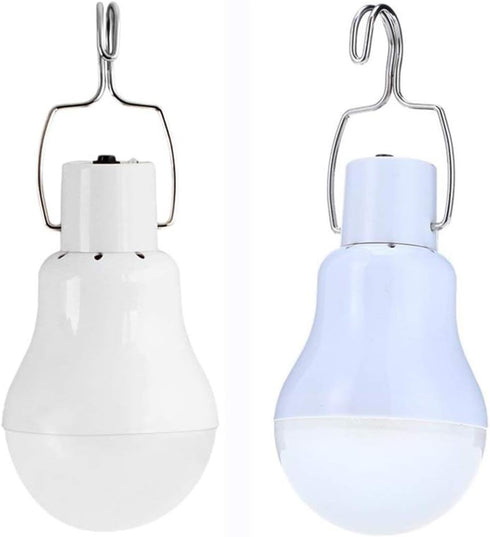 Solar Powered Lamp Portable Led Bulb Lights Solar Energy Panel Led Lighting for Camp Tent Night Fishing Emergency Lights Flash 350LM(Pack of 2)...