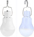 Solar Powered Lamp Portable Led Bulb Lights Solar Energy Panel Led Lighting for Camp Tent Night Fishing Emergency Lights Flash 350LM(Pack of 2)...
