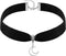 RareLove Halloween Costumes Black Velvet Gothic Collar Choker Crescent Moon Necklace Alloy Plated Gothic Accessory for Women...