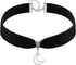 RareLove Halloween Costumes Black Velvet Gothic Collar Choker Crescent Moon Necklace Alloy Plated Gothic Accessory for Women...