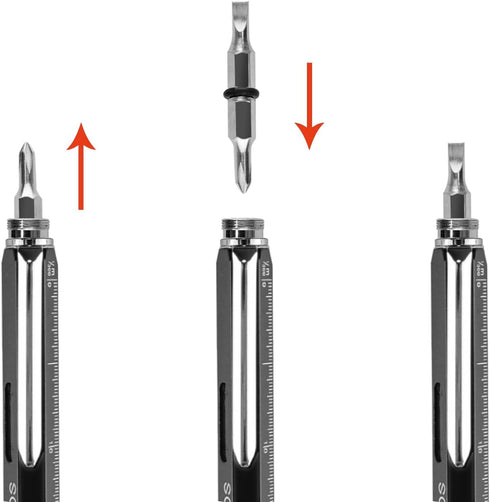 6-in-1 multi-function pen, ballpoint pen with measuring and balance ruler, screwdriver and touchscreen devices, is a great gift for friends and fa...