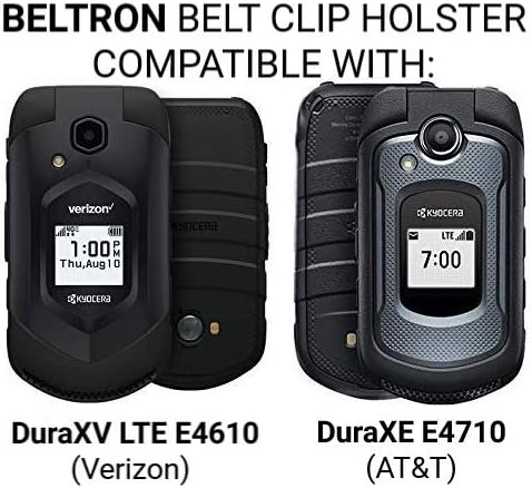 BELTRON DuraXV LTE Belt Clip Holster, Heavy Duty Rotating Belt Clip Holder Case for Kyocera DuraXV LTE E4610 (Verizon), DuraXE E4710 (AT&T), Secur...