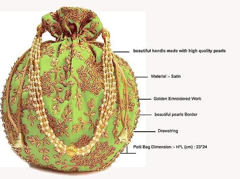 Potli Bags, Evening Handbags for womenBest for gifting Handicrafts and jewellery Designer Women...