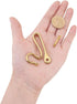 PH PandaHall Fish Hook Keychain, Brass Key Ring Golden Solid U Shape Key Hook Belt Keyring Pocket Clip with Key Shackle Heavy Duty Car keychain fo...