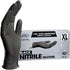 ForPro Professional Collection Disposable Nitrile Gloves, Chemical Resistant, Powder-Free, Latex-Free, Non-Sterile, Food Safe, 4 Mil, Black, X-Lar...