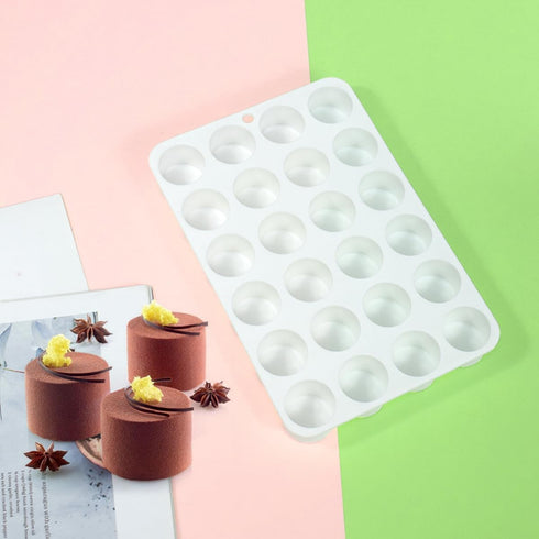 24 Cavity Cylinder Silicone Cake Mold For Cookies Making 3D Handmade Kitchen Reuse Baking Tools Decorating Mousse (B_ Cylinder)...