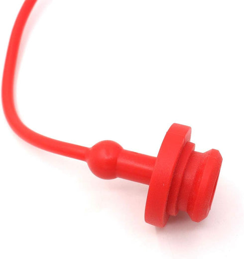 Hydraulic Coupler Dust Cap Plug Set 1/2 ISO-B,CEKER Hydraulic Dust Covers Male Female Quick Connects Fittings,Red Cap with Retention Ring Keeps Ca...