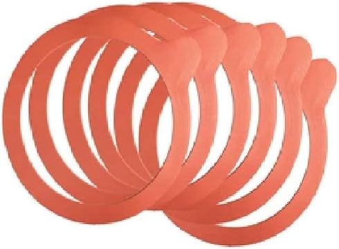 Weck 100mm Rubber Seals / Rings (Set of 10). Fits WECK Models 739 740 741 742 743 744 745 748. Red...