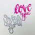 Silver Love You Metal Cutting Dies Stencil DIY Album Stamp Paper Card Embossing Decor Craft Die Cuts Die Cuts for Card Making Cutting Dies,Metal C...