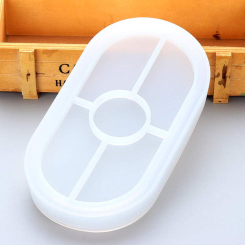 3 Pack Tray Silicone Resin Mold, Oval Coaster Epoxy Resin Casting Mould DIY Jewelry Tray Dishes for Craft Jewelry Storage Office Home Decoration...