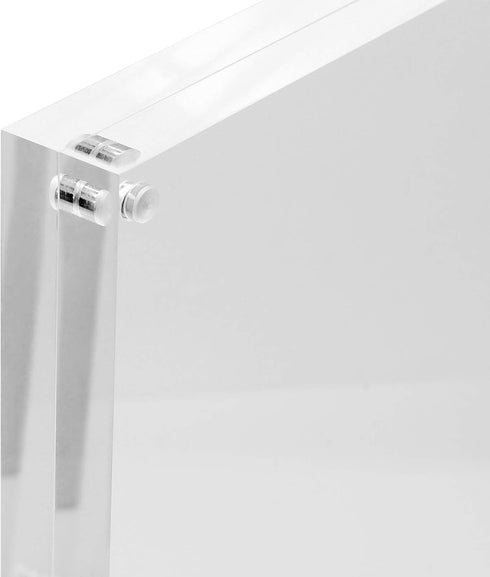 Americanflat 4x4 Acrylic Picture Frame - Double Sided Frames with Magnetic Corners - Transparent Acrylic Frames for Desk or Tabletop Display - 4x4...