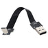 chenyang USB C Flat Cable USB 2.0 Male to USB C Male 90 Degree UP Angled Data Transfer Charging Ribbon Flex Extension Cable Adapter 0.2M...
