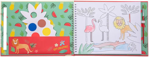 Floss & Rock Jungle Kids My Painting Pad Set with 8 Pictures, 8 Paint Pallets and A Brush...