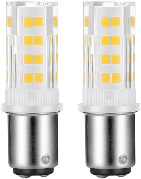 2-Pack Sewing Machine Light Bulb Double Contact Warm White 2700-3000K 15T7DC Base Replacement for Singer/Kenmore Sewing Machine 120V 3.5W LED Bayo...