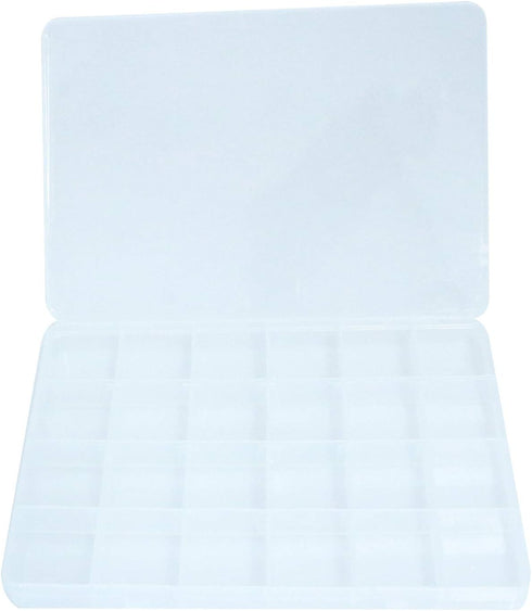 2PCS 24 Slots Transparent Plastic Jewelry Organizer Box Compartment Storage Container for Bead Rings Jewelry Display Organizer...