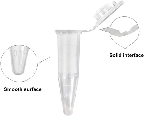 Centrifuge Tubes Bottom Tip Clear Plastic Test Tube Vials (0.2ml/30pcs)...