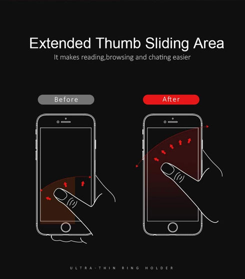World's Slimmest Phone Ring Holder, Attom Tech Tomorotec Ultra Thin Cell Phone Ring Stand for Magnetic Car Mount Hook Compatible for iPhone Samsun...