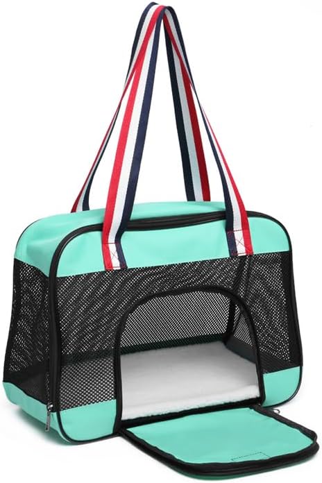 Green Small Dog Puppy Bag Cat Carrier Kitty Purse Pet's Totes Small Animals Bunny Rabbit Handbag Traveling Outdoor Go to The Vet Carry...