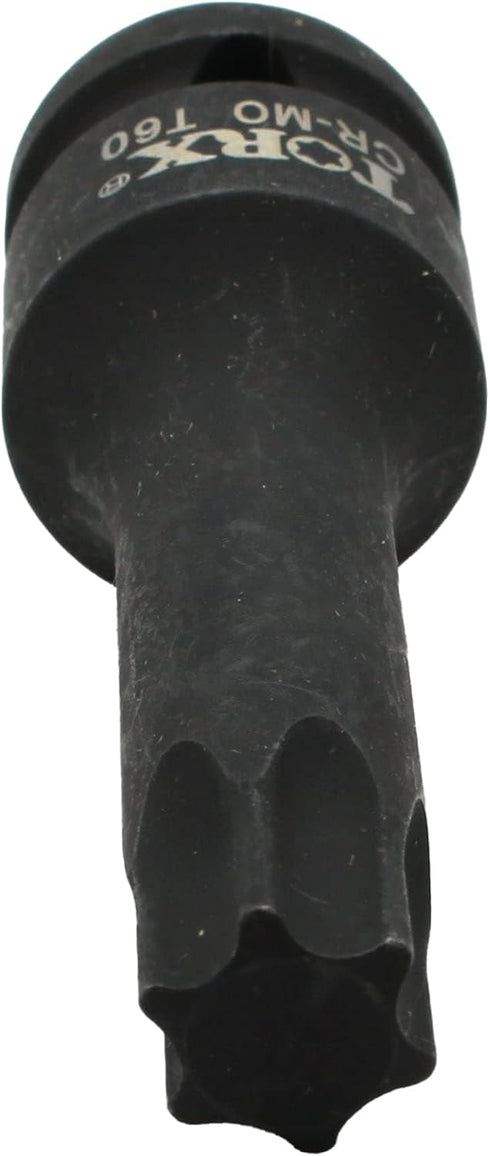 T60 3 Inch Long Torx Star 6 Point Black Impact Bit Socket Auto Repair Tool 1/2 Inch Square Drive...