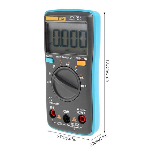 Digital Multimeter, ZT100/ZT101/ZT102 Portable Mini Multimeter Auto Digital LCD Display Testing Capacitance Multimeter(ZT100)...