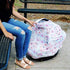 Carseat Cover for Girls - Includes Car Seat Strap Covers - Watercolor Floral - Kiddo Kind...