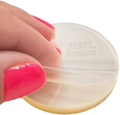 Plastic Circle Mylars for 1.5 inch Button Making (1 1/2") Pin Badges Round Buttons (Actual Size 1 55/64" - 46.5 mm) 0.03" Thick Transparent Film C...