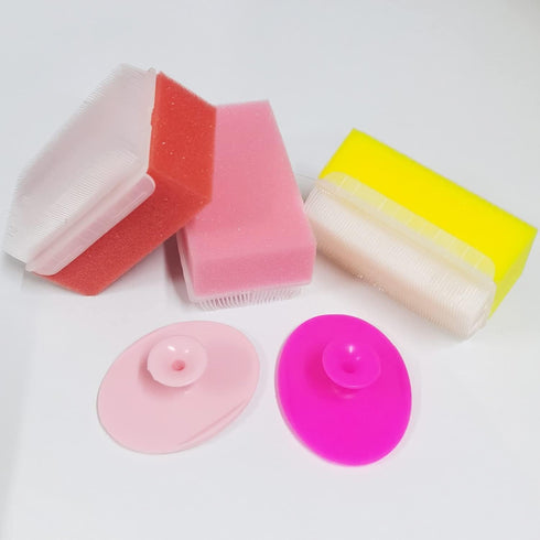 Baby Bath Brush, Baby Bath Scrubber, Cradle Cap Brush, Baby Bath Sponge Brush, Silicone Scrubbers Exfoliator Brush | Baby Care Essential for Dry S...