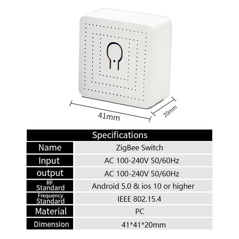 Ewelink 16A Zigbee Mini Smart Wireless Light Switch Controller Module with Timer&Schedule for Home Automation DIY,Compatible with Alexa Echo, Smar...
