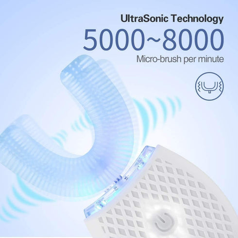 Automatic Ultrasonic Toothbrush, 360° Sonic Toothbrush Waterproof, Rechargeable Portable Electric Ultrasonic Toothbrush, Teeth whitening Brush for...