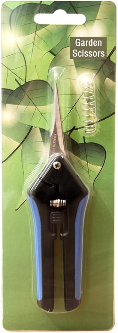 2Pack 6.5 Inch Garden Scissors Pruning Shears Trimming Scissors Gardening Hand Pruner Straight Tip Blades...