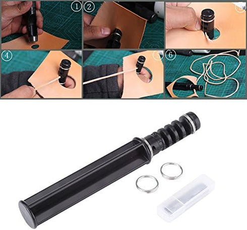 Leather Lace Maker, Leather craft Cutting DIY Swivel Leather Strip Hand Cutter Craft Tools with 3 Blade...